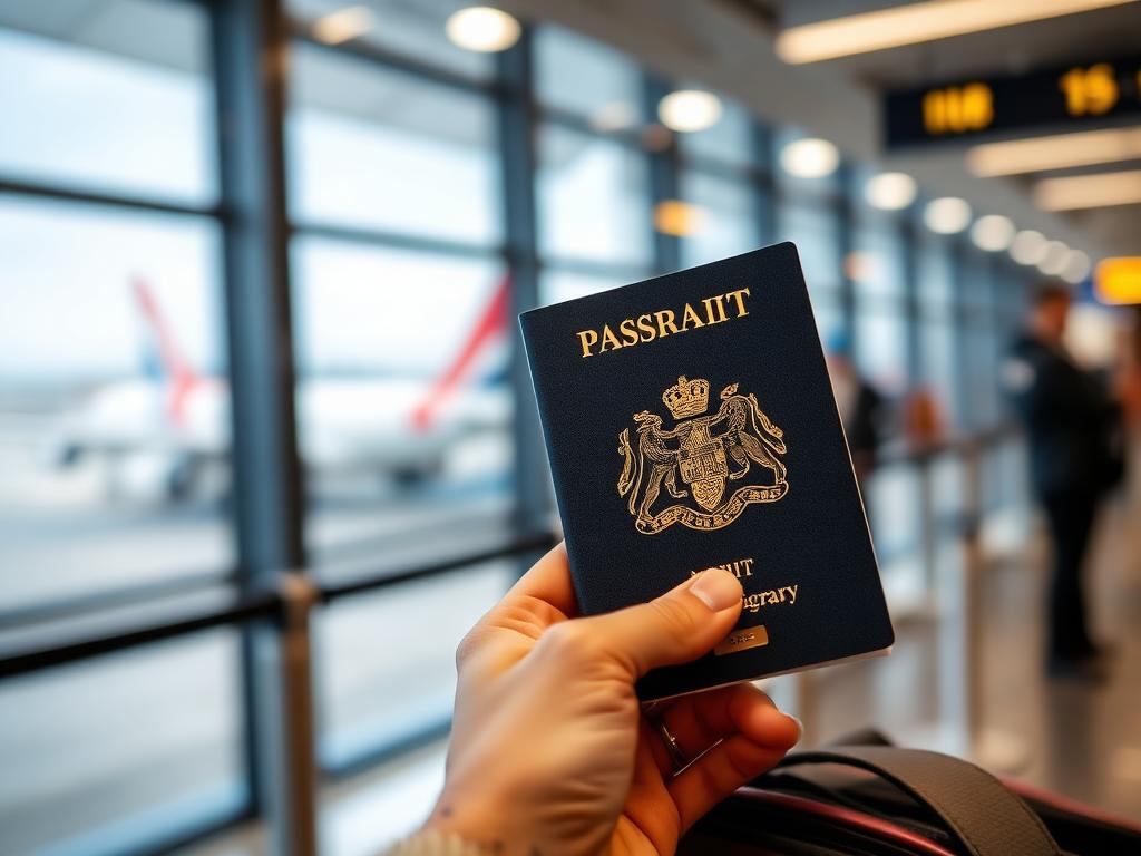 Traveler with UK passport